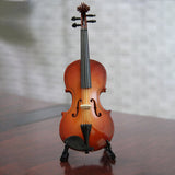 Mini musical instrument model sculpture wooden violin