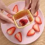 Plastic Cup Fruit and Egg Slicer, Strawberry, Banana, Vegetable Cutter