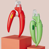 Small Chilli Shaped Cat and Dog Nail Clippers with LED Light