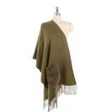 Faux Cashmere Warm Functional Scarf or Shawl