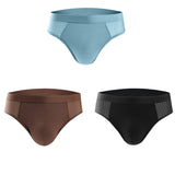 Men's Ice Silk, Hollow Mesh, Mid Waist Briefs