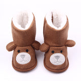 Autumn Winter New Bear Knitting Plus Baby Boots, Toddler Shoes