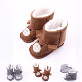 Autumn Winter New Bear Knitting Plus Baby Boots, Toddler Shoes