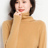 Women’s Pure Cashmere Turtleneck Knit Sweater