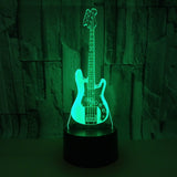 Electric Guitar Sculpture 3D Lights