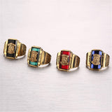 And The Wind 1973 Tiger Walton Navy – Men's Personality Retro Ring