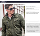 Men’s Winter Army Military Pilot Bomber Jacket – Tactical Air Force Flight Vest, Casual Style, Large Size