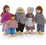 Wooden Family Dolls for Doll House