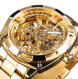 Golden Waterproof Men's Fashion, Casual Automatic Mechanical Watch
