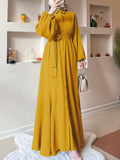 Solid Color Muslim Women's Clothing Dress