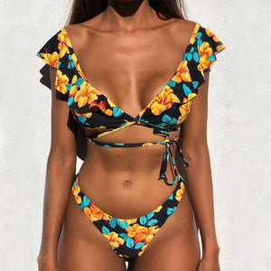 Brief Wavy Bikini Swimsuit