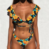 Brief Wavy Bikini Swimsuit