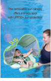 Baby Inflatable Swimming Ring with Sun Shade – Dinosaur Design