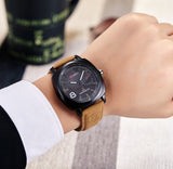 Cool Fashion Watch Brand, Men Students' PU Belt Watches