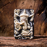 Horns Inlaid with Ox, Symbolic Bone Carving Art