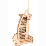 Dubai Sailing Hotel, DIY 3D Puzzle Jigsaw Laser, 3D Wooden Model