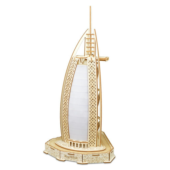 Dubai Sailing Hotel, DIY 3D Puzzle Jigsaw Laser, 3D Wooden Model
