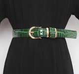 Women's Simple and Versatile Decoration Jeans Strap Genuine Leather Fashion Belt