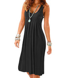 Sexy Dress with Solid Prints, Cotton Fitted Skirt