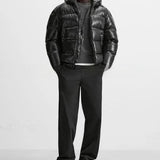 Autumn and Winter Down Black Warm Simple and Comfortable Hooded Short Coat