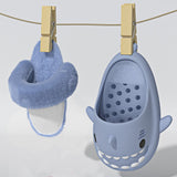Winter Shark Slippers Detachable Warm Fuzzy Slippers, Bedroom House Shoes for Women