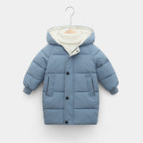 Kids' Heavy Winter Puffer Jacket – Cozy Hooded Outerwear for Children