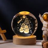 Luminous Starry Sky and Planets Moon - Crystal Ball Small Night Lamp, Projection Ambience Light, Creative Gift Ideas
