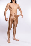 Glossy Silky Bodybuilding Ankle-length Pants for Gyms