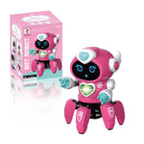 Smart Dancing Robot, Electronic Six-claw Dance LED Music Niena Toys for Children, Birthday Gift