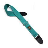 Adjustable Pure Cotton Guitar Strap with Leather Ends – Comfortable Instrument Shoulder Belt Accessory