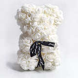 Valentine's Day Gift Rose Bear, Eternal Flower Rose Teddy Bear, PE Foam Toy for New Year's Eve