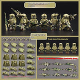 Military Building Blocks Doll, Assembled Desert Army
