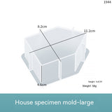 DIY Crystal Glue House Specimen Table Three-dimensional Silicone Mold