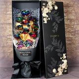 Gift on Tanabata Valentine's Day, Golden Rose 24K Golden Foil Rose Bundle for Marriage, Creative Wedding Bouquet for Wife and Girlfriends