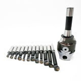 R8 Fine Boring Head Set – Precision Adjustable Boring Tool Kit with Carbide Bars & Case