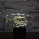 Helicopter Series, 3D Touch-control Colorful LED Night Desk Lamp