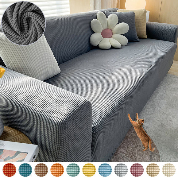 Waterproof Polar Fleece, Solid Color Bomb Cover, Sofa Slipcover Corner Case for Living Room