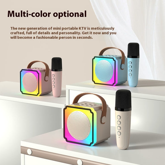 Double Household Outdoor Karaoke Microphone Speaker