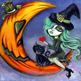 Pumpkin Patch Diamond Painting by Lizzy Falcon