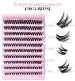 False Eyelash Set with Single Cluster, Natural Eyelashes