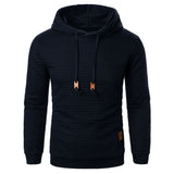 Men’s Jacquard Hooded Sweater – Long-sleeved Warm Solid Knit Hoodie