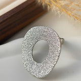 Twin Style Alloy Pleated Square Ring