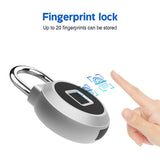 Fingerprint Smart Keyless Lock, IP65 Waterproof Anti-theft Security Padlock, Door Luggage Case Pad Locks