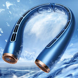 Summer Portable Little Fan, Charging Mute Bladeless, Wall Mounted Air Conditioner, Body Cooling Neck Band for Outdoors