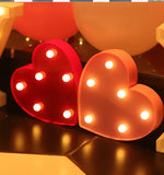 Luminous LED Letter Number Night Light, English Alphabet Number Battery Lamp, Romantic Wedding Christmas Party Decoration