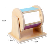 Montessori Sensory Textile Drum with Mirror – Voice Recognition and Auditory Training Toy