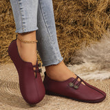 INS Square Toe Slip-on Sandals, Summer Fashion Soft Flat Shoes for Women