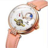 Women's Fashion, Hollowed-out Mechanical Movement Watch