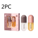 Day Night Instant Volume Lip Plumper Oil, Clear, Long Lasting, Nourishing, Repairing, Fine Line Reduction Care, Beauty Cosmetics