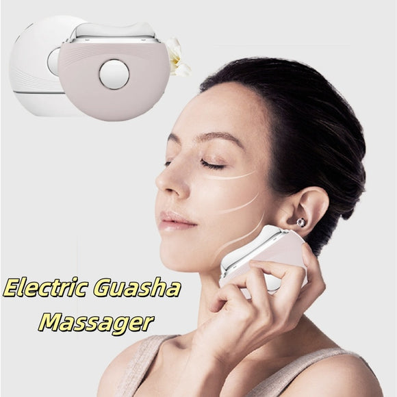 Electric Guasha Massager, EMS Face Lifting Remove Edema Firming Skin Clod Heat Body Scraping Therapy, Skincare Beauty Device